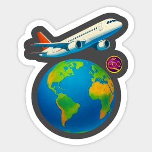 World Plane FirstClassQueen Sticker